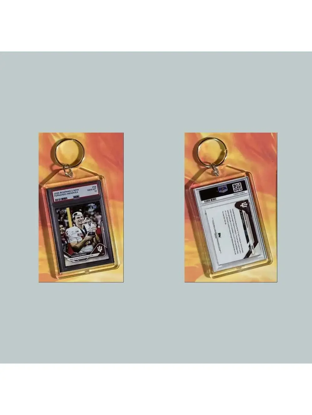 3727 Fernando Mendoza 2025 Bowman U Custom Hand Made Keychain